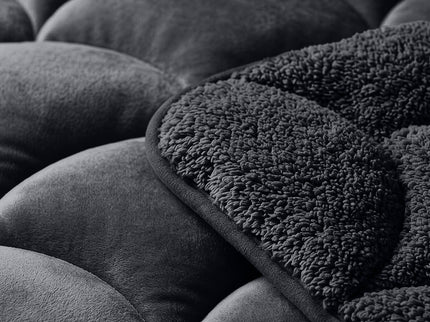 Lazy Dekbed Zonder Overtrek Teddy en Velvet - Zwart