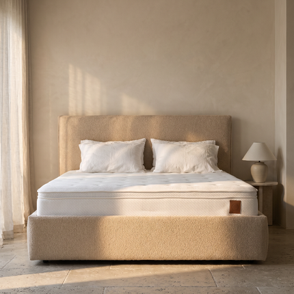 Boxspring met opbergruimte Modena - Taupe