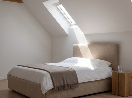 Boxspring met opbergruimte Modena - Taupe