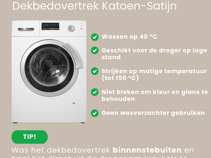 Dekbedovertrek Katoen-Satijn Uni - Rosé