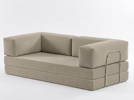 Slaapbank – Fluffy Rib - Sage Beige