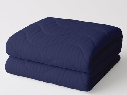 Easy Dekbed Zonder Overtrek Wave Uni - Navy