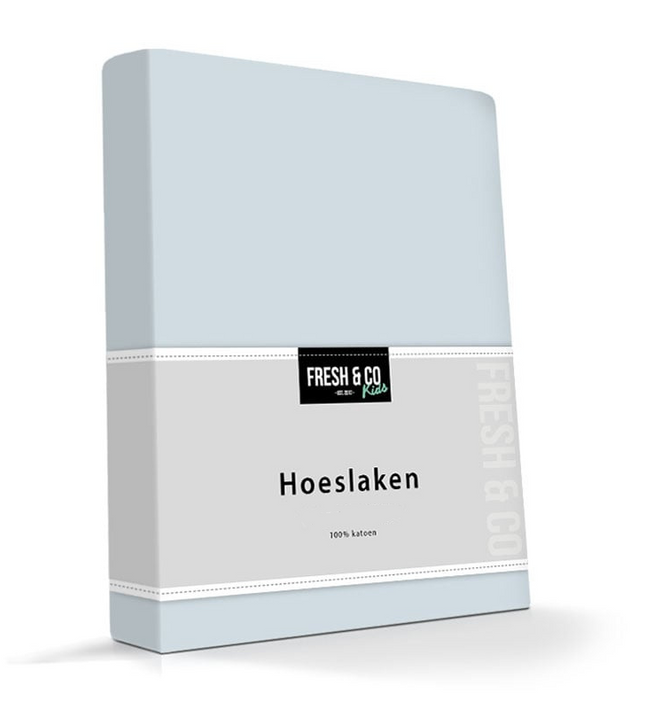 Kinder hoeslaken - Katoen Jersey Stretch - Blauw