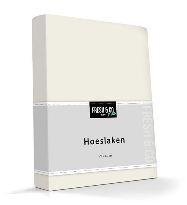 Kinder Hoeslaken - Katoen Jersey Stretch - Creme