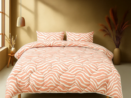 Easy Dekbed Zonder Overtrek - Zebra - Roze