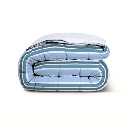 Easy Dekbed Zonder Overtrek - Horizontal Lines - Navy
