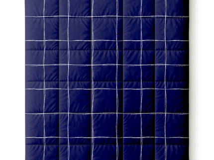 Easy Dekbed Zonder Overtrek - Scribble Squares - Navy