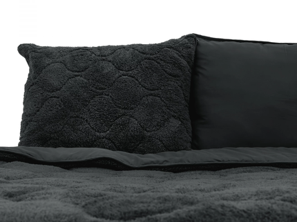 Lazy Dekbed Zonder Overtrek - Teddy - Zwart