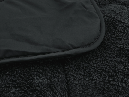 Lazy Dekbed Zonder Overtrek - Teddy - Zwart