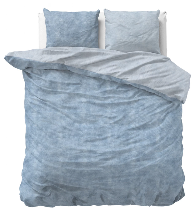 Dekbedovertrek Katoen Flanel - Washed Cotton Blauw