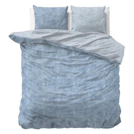 Dekbedovertrek Katoen Flanel - Washed Cotton Blauw