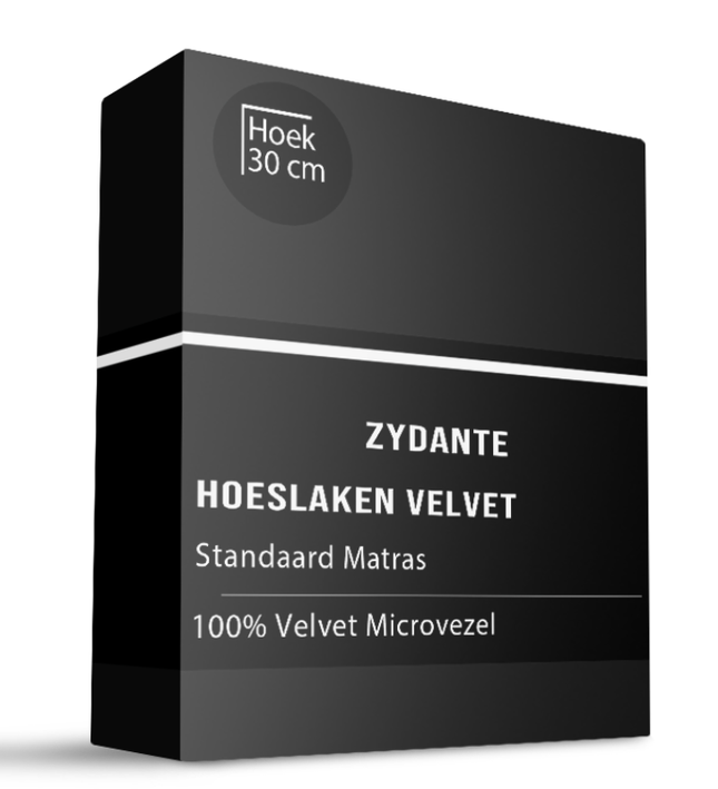 Hoeslaken Velvet - Zwart