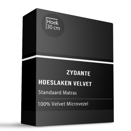 Hoeslaken Velvet - Zwart