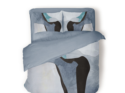 Dekbedovertrek Percale-Katoen - Abstract Marble - Blauw
