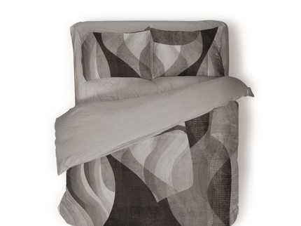 Dekbedovertrek Percale-Katoen - Abstract Marble - Grijs