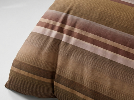 Dekbedovertrek Percale-Katoen - Stripe Kaneel