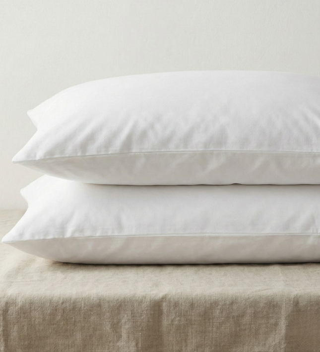Kussenslopen Percale Katoen - 2-PACK - Wit