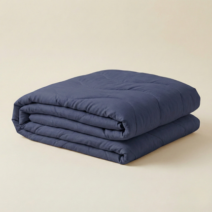 Easy Dekbed Zonder Overtrek Wave Uni - Navy