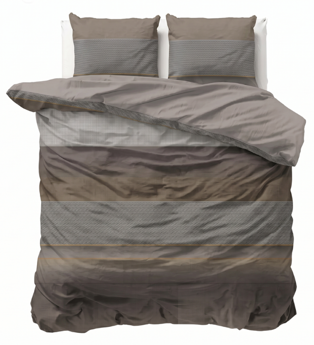Dekbedovertrek Percale-Katoen - Stripe Geometrie