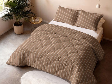 Lazy Dekbed Zonder Overtrek Poplin - Taupe