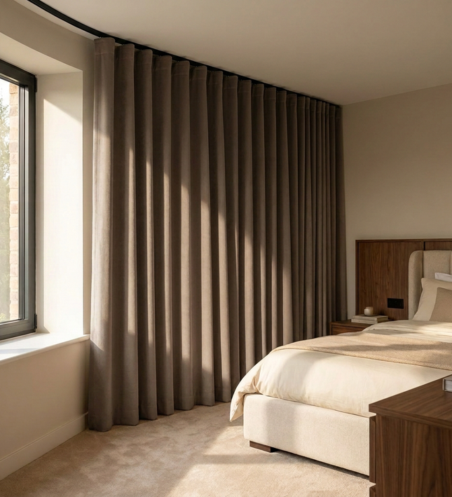 Premium Gordijnen 100% Verduisterend - Haken - Taupe