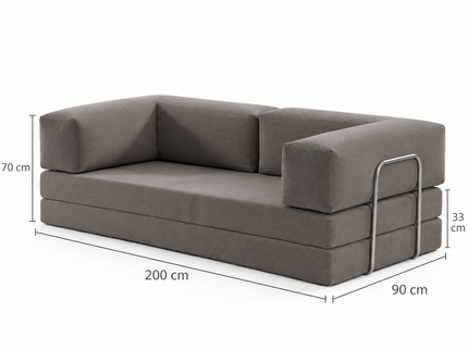 Slaapbank – Fluffy Rib - Antraciet
