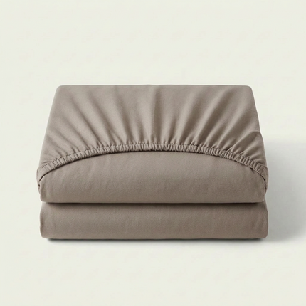Topper Hoeslaken - Egyptisch Katoen Jersey Stretch - Taupe