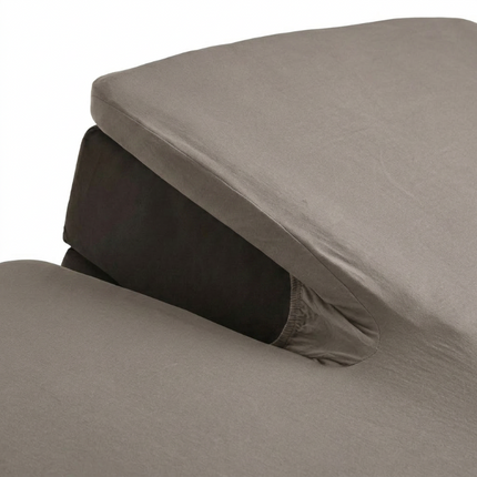 Splittopper Hoeslaken- Mako Jersey Katoen - Taupe