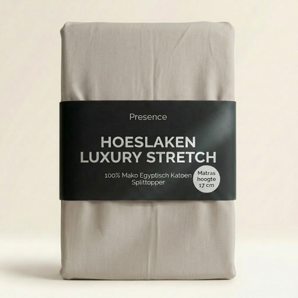 Splittopper Hoeslaken- Mako Jersey Katoen - Crème