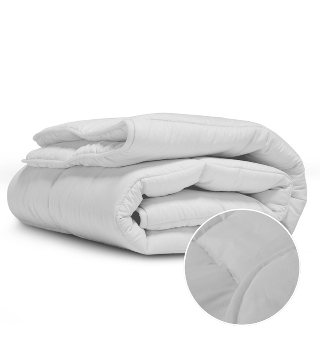Easy Dekbed Zonder Overtrek - Stone Washed - Zilvergrijs