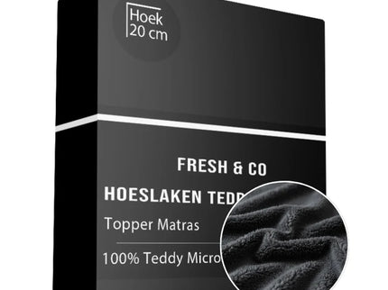 Teddy Dekbedovertrek + Hoeslaken - Antraciet