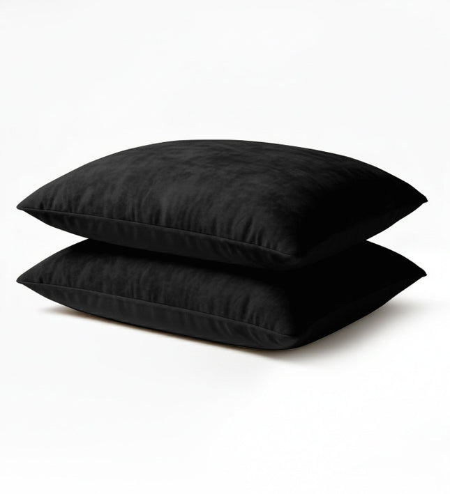 2-PACK Velvet Kussensloop - Zwart