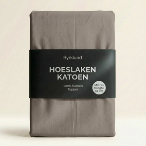 Topper Hoeslaken Katoen - Antraciet