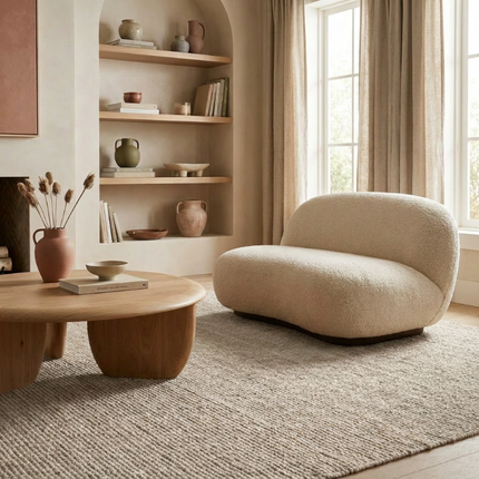 Handgeweven Jute Vloerkleed Rosalie - Wit