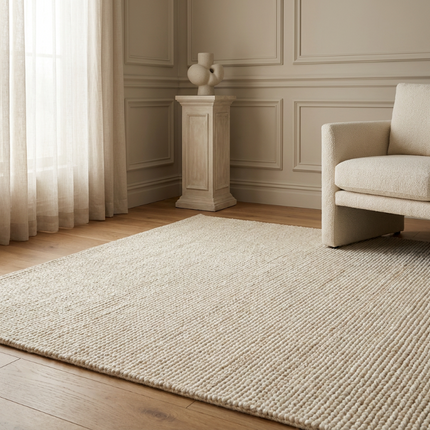Vloerkleed Wool - Creme