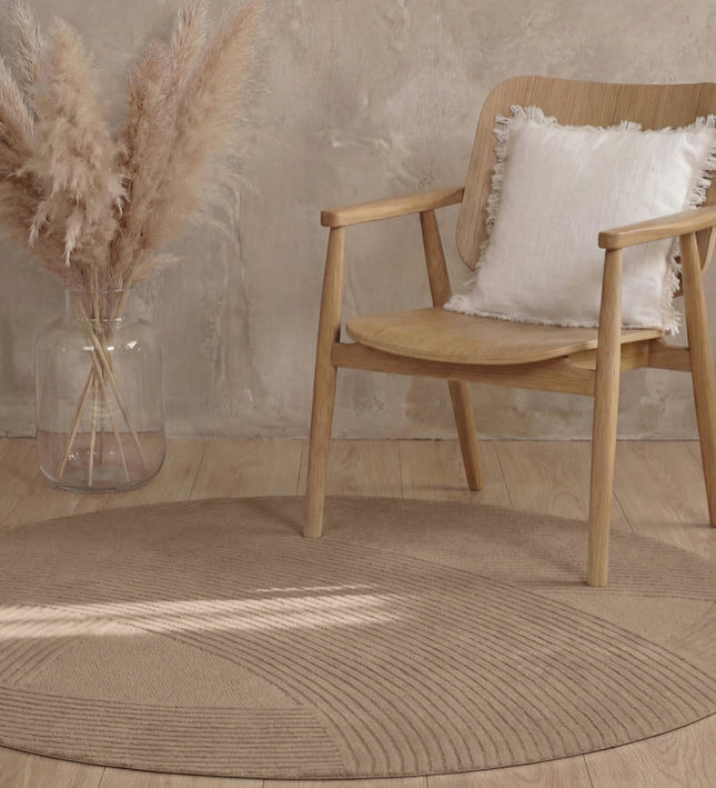 Ted Baker Vloerkleed Victoria Rond - Beige