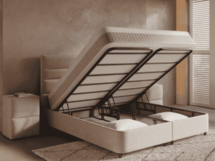 Boxspring met Opbergruimte - Horizon - Beige