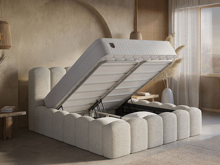 Boxspring Dreamhouse Harmony, opbergruimte wordt geopend, zijaanzicht