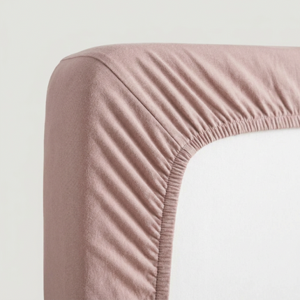 Hoeslaken Katoen - Jersey Stretch - Oud Roze