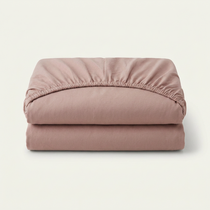 Hoeslaken Katoen - Jersey Stretch - Oud Roze