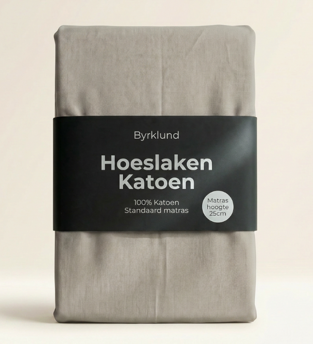 Hoeslaken Katoen - Taupe