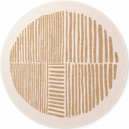 Ted Baker Vloerkleed Bounds Rond - Jute Wit