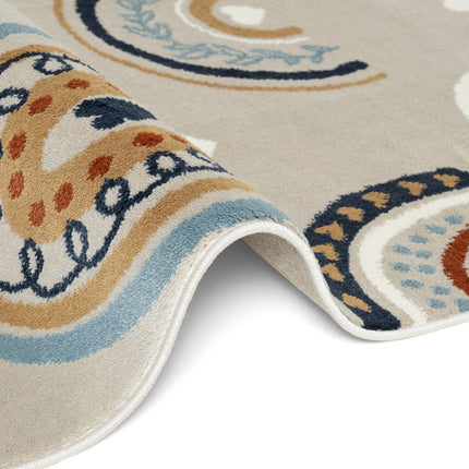 Vloerkleed Bowie Rond - Beige Multicolor