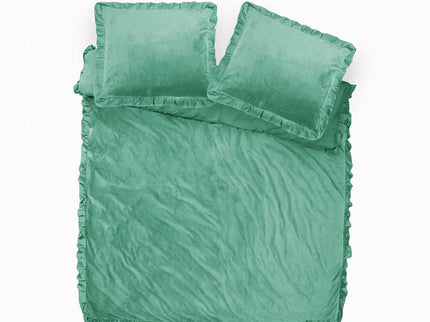 Dreamhouse Dekbedovertrek Velvet Ruffles - Groen
