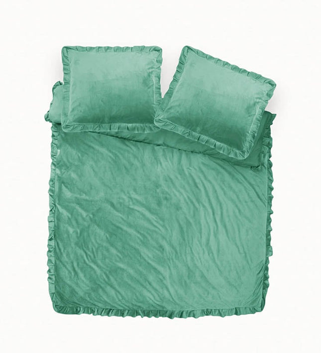 Dreamhouse Dekbedovertrek Velvet Ruffles - Groen