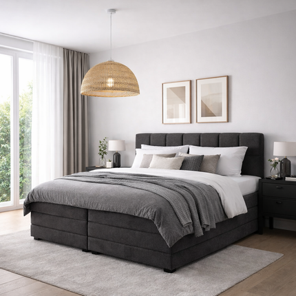 Elektrische Boxspring Lucca - Zwart