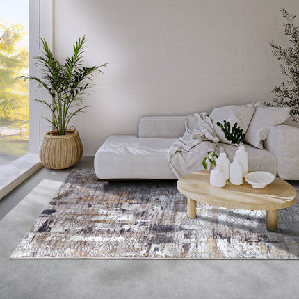 Elle Decoration Vloerkleed Malard - Antraciet/goud