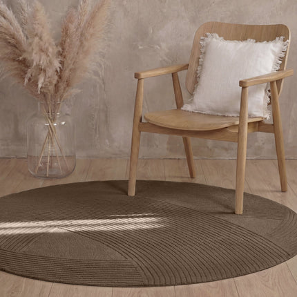 Ted Baker Vloerkleed Victoria Rond - Bruin