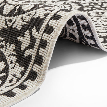 Vloerkleed Jardin  - zwart creme