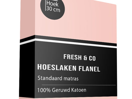 Flanel Dekbedovertrek + Hoeslaken - Zacht Roze